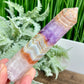 Amethyst with Mexican Lace Agate Tower Crystal Generator 182g 136mm