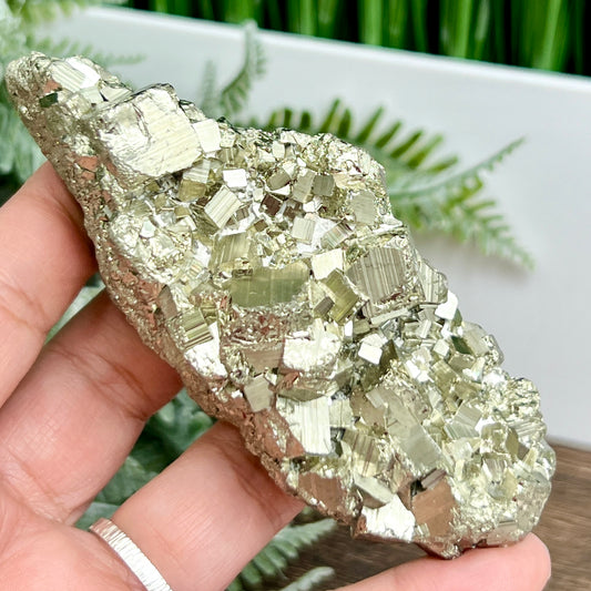 Pyrite Cubed Specimen Fools Gold Natural Raw Healing Crystal Specimen 308g