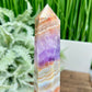 Amethyst with Mexican Lace Agate Tower Crystal Generator 182g 136mm