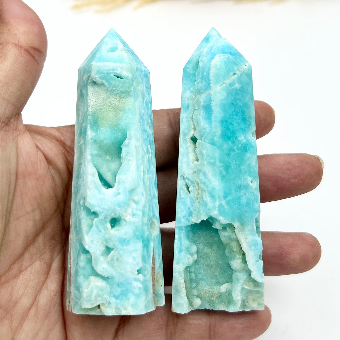 Blue Aragonite Points Towers Crystal Generators