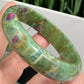 Ruby in Fuchsite Bangle Bracelet UV Reactive Wearable Crystal 63mm Diameter