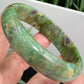 Ruby in Fuchsite Bangle Bracelet UV Reactive Wearable Crystal 63mm Diameter