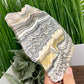 Zebra Phantom Calcite Slice Healing Crystal Specimen Slab 572g