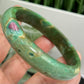 Ruby in Fuchsite Bangle Bracelet UV Reactive Wearable Crystal 62mm Diameter