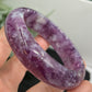 Lepidolite Purple Mica Bangle Bracelet Wearable Crystal 61mm Diameter