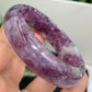 Lepidolite Purple Mica Bangle Bracelet Wearable Crystal 61mm Diameter