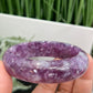 Lepidolite Purple Mica Bangle Bracelet Wearable Crystal 61mm Diameter