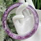 Lepidolite Purple Mica Bangle Bracelet Wearable Crystal 61mm Diameter