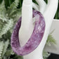 Lepidolite Purple Mica Bangle Bracelet Wearable Crystal 61mm Diameter