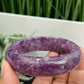 Lepidolite Purple Mica Bangle Bracelet Wearable Crystal 61mm Diameter