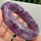 Lepidolite Purple Mica Bangle Bracelet Wearable Crystal 61mm Diameter