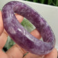 Lepidolite Purple Mica Bangle Bracelet Wearable Crystal 61mm Diameter