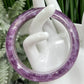 Lepidolite Purple Mica Bangle Bracelet Wearable Crystal 61mm Diameter