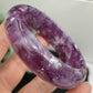 Lepidolite Purple Mica Bangle Bracelet Wearable Crystal 61mm Diameter