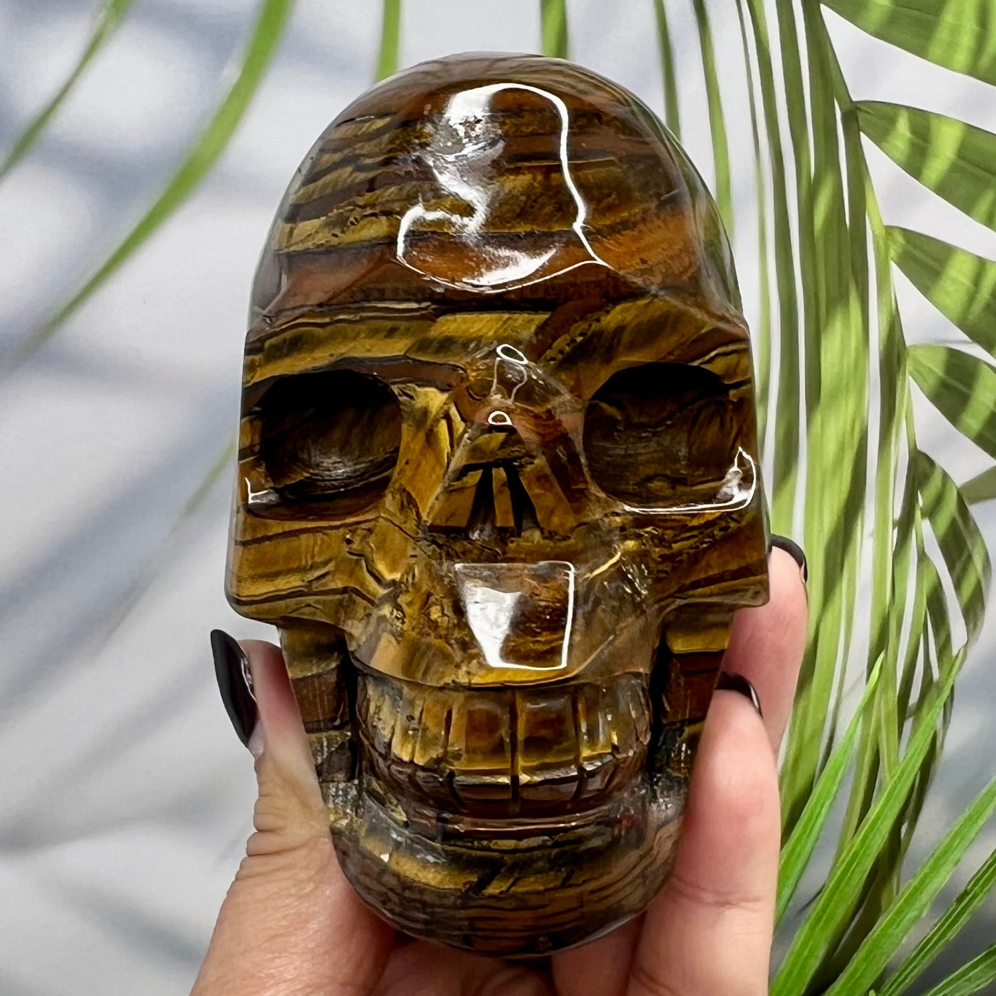 Tiger Iron Red Jasper Hematite Skull Mugglestone Crystal Skull Carving 894g