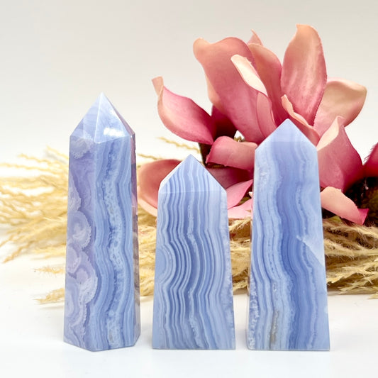 Blue Lace Agate Towers Points Crystal Generators