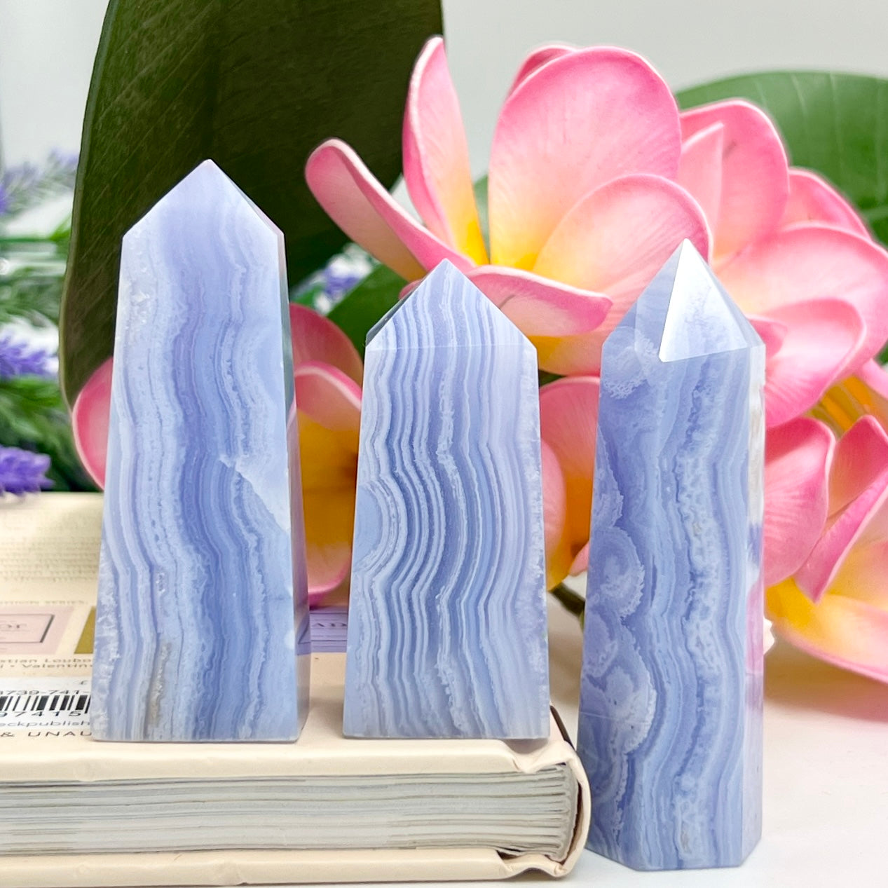 Blue Lace Agate Towers Points Crystal Generators