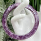 Lepidolite Purple Mica Bangle Bracelet Wearable Crystal 60mm Diameter