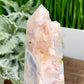 Pink Amethyst Flower Agate Tower Healing Crystal Generator 650g 179mm