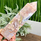 Pink Amethyst Flower Agate Tower Healing Crystal Generator 650g 179mm