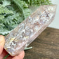 Pink Amethyst Flower Agate Tower Healing Crystal Generator 87g 82mm