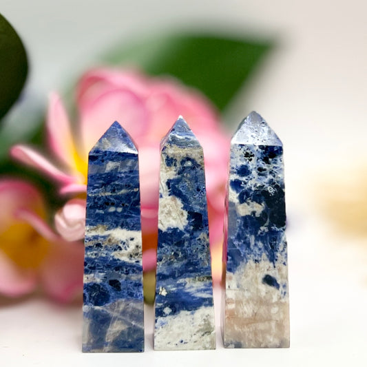 Blue Sodalite Obelisks Points Tower Crystal Generators