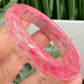 Rhodonite in Quartz Bangle Bracelet Gemstone Jewellery Crystal 59mm Diameter