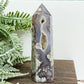 Black Flower Agate Tower Healing Crystal Generator 122g 96mm