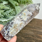 Black Flower Agate Tower Healing Crystal Generator 122g 96mm