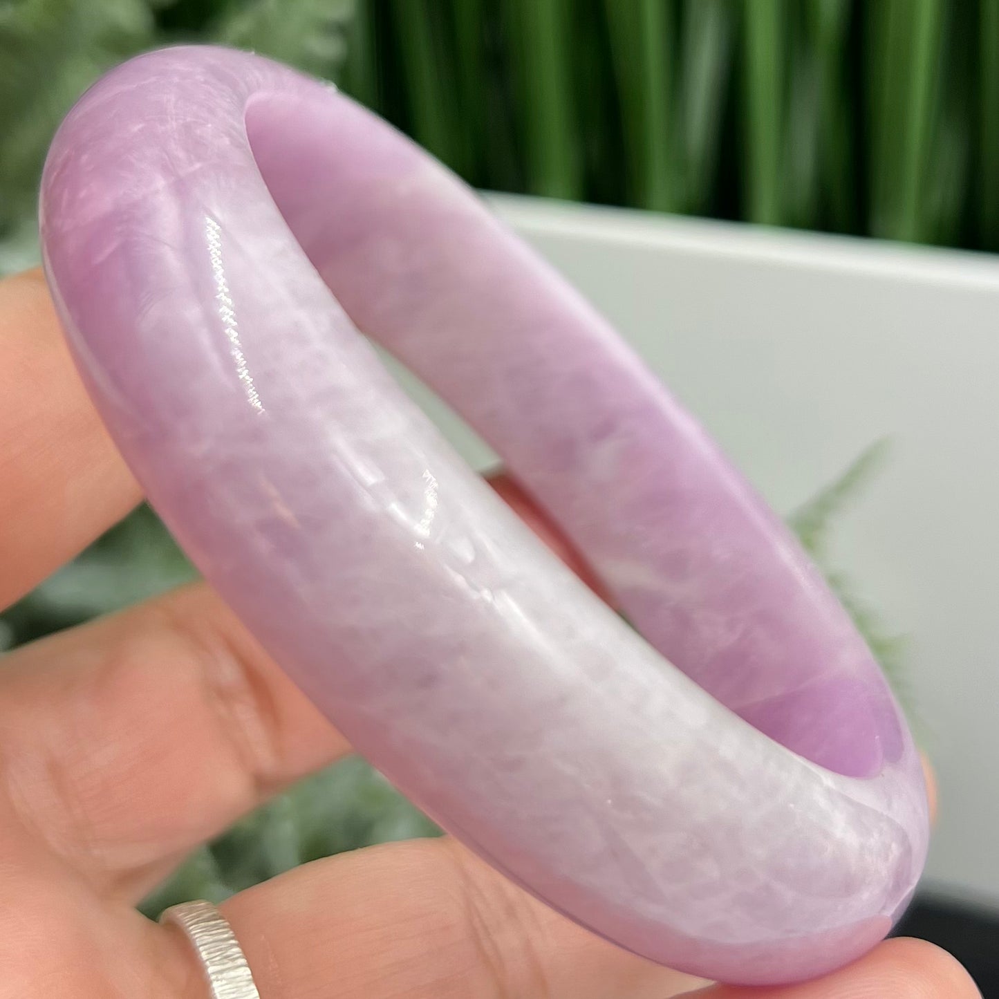 Kunzite Purple Bangle Bracelet Gemstone Jewellery Crystal 63mm Diameter