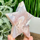 Flower Agate Star Healing Crystal Carving 206g