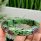 Ruby in Zoisite Bangle UV Reactive Gemstone Jewellery Crystal 61mm Diameter