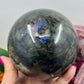 Large Crystal Sphere Labradorite 1895g Natural Ball Reiki Healing Flash Gemstone