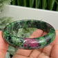 Ruby in Zoisite Bangle UV Reactive Gemstone Jewellery Crystal 61mm Diameter