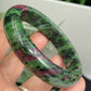 Ruby in Zoisite Bangle UV Reactive Gemstone Jewellery Crystal 61mm Diameter