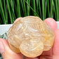 Golden Healer Quartz Turtle Hand Carved Crystal Sea Creature