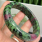 Ruby in Zoisite Bangle UV Reactive Gemstone Jewellery Crystal 61mm Diameter