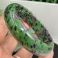 Ruby in Zoisite Bangle UV Reactive Gemstone Jewellery Crystal 63mm Diameter