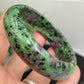 Ruby in Zoisite Bangle UV Reactive Gemstone Jewellery Crystal 63mm Diameter