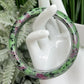 Ruby in Zoisite Bangle UV Reactive Gemstone Jewellery Crystal 63mm Diameter