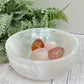 Satin Spar Selenite Round Bowl High Quality Crystal Carving 510g