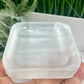 Satin Spar Selenite Square Bowl High Quality Crystal Carving 492g