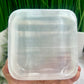 Satin Spar Selenite Square Bowl High Quality Crystal Carving 492g