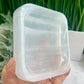 Satin Spar Selenite Square Bowl High Quality Crystal Carving 492g