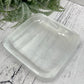 Satin Spar Selenite Square Bowl High Quality Crystal Carving 492g