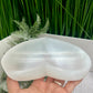 Satin Spar Selenite Heart Bowl High Quality Crystal Carving 714g