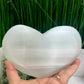 Satin Spar Selenite Heart Bowl High Quality Crystal Carving 714g