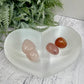 Satin Spar Selenite Heart Bowl High Quality Crystal Carving 714g