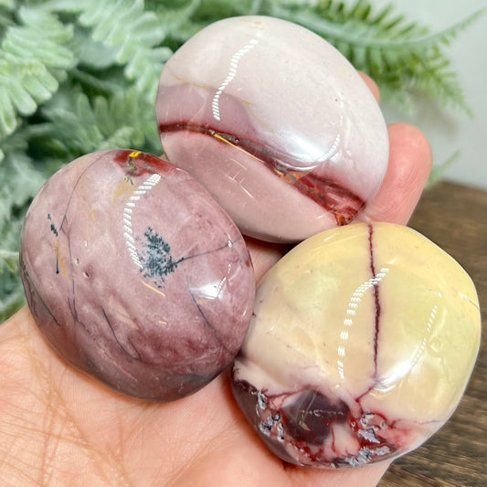 Mookaite Jasper Palm Stone Australian Gemstone Worry Meditation