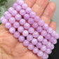 Kunzite Bracelets Elastic Wearable Crystal Gemstone 8-9mm Bead Size 16cm